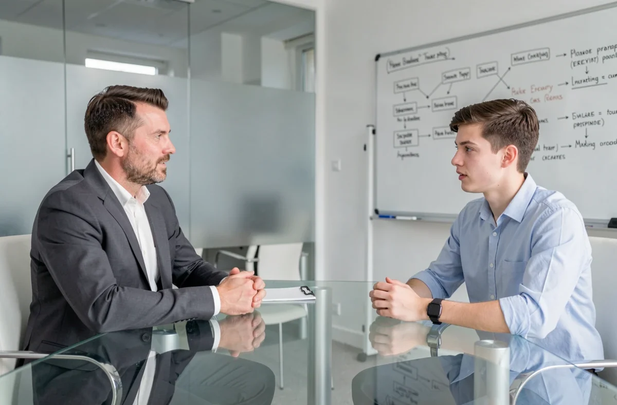 Entretien de recrutement pour une alternance en marketing digital dans une agence parisienne